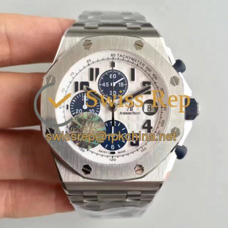 Replica Audemars Piguet Royal Oak Offshore Navy 26170ST.OO.D305CR.01 JF V2 Stainless Steel White Dial Swiss 7750