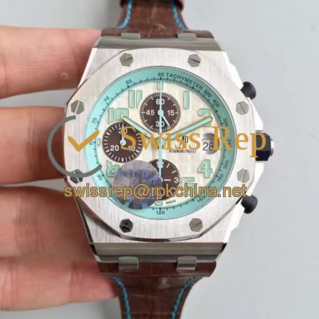 Replica Audemars Piguet Royal Oak Offshore Montauk Highway 26187ST.OO.D801CR.01 JF V2 Stainless Steel White Dial Swiss 7750