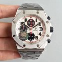 Replica Audemars Piguet Royal Oak Offshore Panda 26170ST.OO.D101CR.02 JF V2 Stainless Steel White Dial Swiss 7750