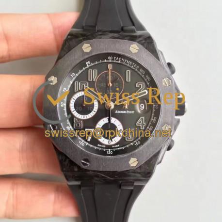 Replica Audemars Piguet Royal Oak Offshore Ginza 7 26205AU.OO.D002CR.01 JF V2 Forged Carbon Black Dial Swiss 3126