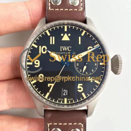 Replica IWC Big Pilot Heritage IW501004 ZF Titanium Black Dial Swiss 52110