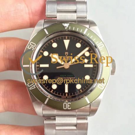 Replica Tudor Heritage Black Bay Green Harrods Special Edition 79230G ZF Stainless Steel Black Dial Swiss 2824-2