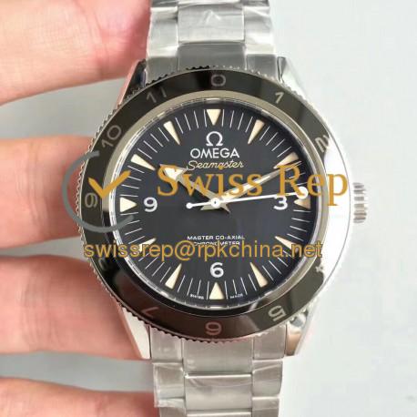 Replica Omega Seamaster 300 Spectre 007 Limited Edition 233.32.41.21.01.001 VS Stainless Steel Black Dial Swiss 8400