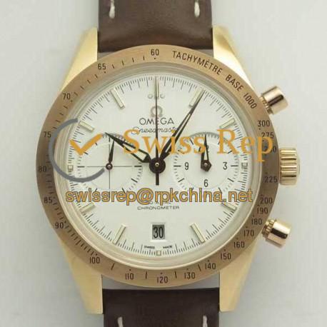 Replica Omega Speedmaster ´57 Co-Axial Chronograph 41.5MM 331.53.42.51.02.002 OM Rose Gold White Dial Swiss 9301