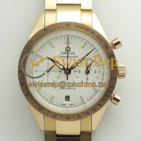 Replica Omega Speedmaster ´57 Co-Axial Chronograph 41.5MM 331.50.42.51.02.002 OM Rose Gold White Dial Swiss 9301