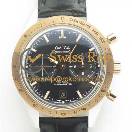 Replica Omega Speedmaster ´57 Chronograph 41.5MM 331.22.42.51.01.001 OM Stainless Steel & Rose Gold Black Dial Swiss 9301