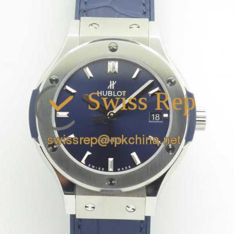 Replica Hublot Classic Fusion Blue Titanium 38MM 511.NX.7170.LR JJ V2 Titanium Blue Dial Swiss HUB1112