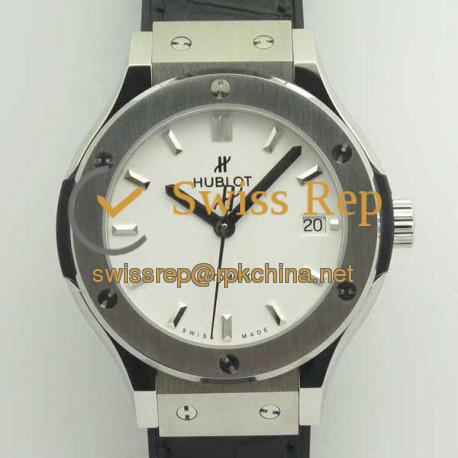 Replica Hublot Classic Fusion Titanium Opalin 38MM 511.NX.2611.LR JJ V2 Titanium White Dial Swiss HUB1112