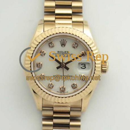 Replica Rolex Lady Datejust 28 279165 28MM BP Rose Gold Mother Of Pearl Dial Swiss 2671