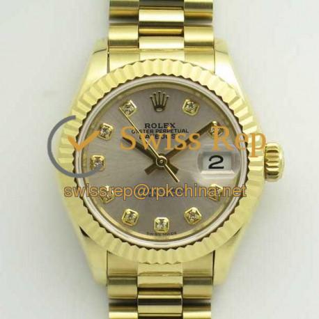 Replica Rolex Lady Datejust 28 279178 28MM BP Yellow Gold Silver Dial Swiss 2671