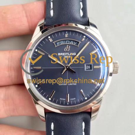 Replica Breitling Transocean Day & Date A453109T/C921/731P V7 Stainless Steel Blue Dial Swiis 2836-2