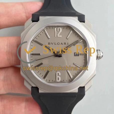 Replica Bvlgari Octo Solotempo 101964 JL Stainless Steel Grey Dial Swiss BVL193