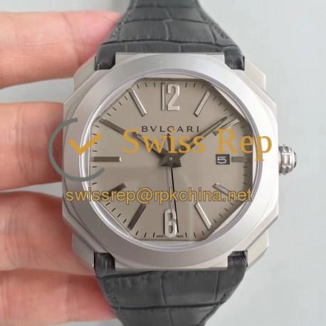 Replica Bvlgari Octo Solotempo 101964 JL Stainless Steel Grey Dial Swiss BVL193