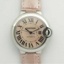 Replica Ballon Bleu De Cartier Ladies 33MM WSBB0002 V6 Stainless Steel Pink Mother Of Pearl Dial Seiko NH05A