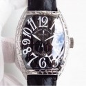 Replica Franck Muller Black Croco 8880 CH BLK CRO N Stainless Steel Black Dial M8215