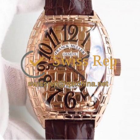 Replica Franck Muller Gold Croco 8880 SC GOLD CRO N Rose Gold Rose Gold Dial M8215