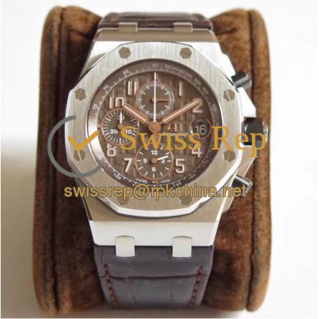 Replica Audemars Piguet Royal Oak Offshore Chronograph 2018 SIHH 26470 JF V2 Stainless Steel Brown Dial Swiss 3126