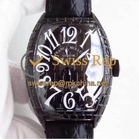 Replica Franck Muller Black Croco 8880 CH BLK CRO N PVD Black Dial M8215