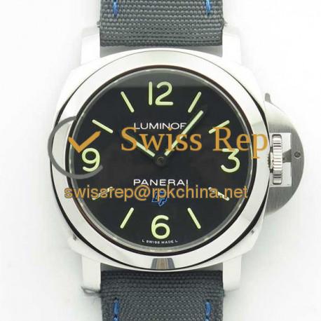 Replica Panerai Luminor Base Blue Logo 3 days Acciaio PAM774 XF Stainless Steel Black Dial A6498