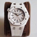 Replica Audemars Piguet Royal Oak Offshore Diver 15707 JF V2 White Ceramic White Dial Swiss 3120