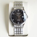 Replica Longines Record L2.820.4.56.6 AF Stainless Steel Black Dial Swiss L888.4