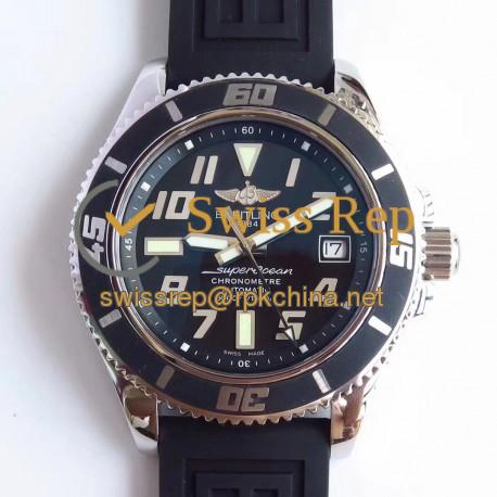 Replica Breitling Superocean 42 A1736402-BA28 ZF Stainless Steel Black Dial Swiss 2824-2