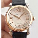 Replica Chopard Happy Sport 36MM Automatic 278559-6001 N Stainless Steel & Rose Gold Silver & Diamond Dial Swiss 2892