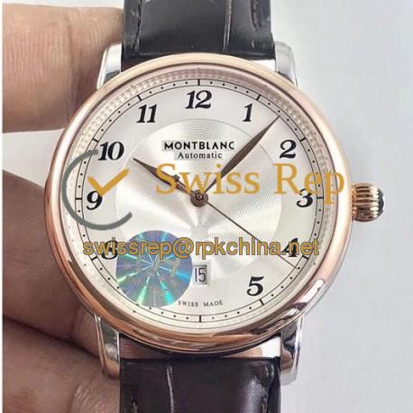 Replica Montblanc Star Legacy Automatic 42MM 117576 TH Stainless Steel & Rose Gold Silver Dial Swiss MB 24.01