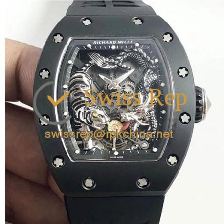 Replica Richard Mille RM051-01 Tiger & Dragon KV Ceramic Skeleton Dial M8215