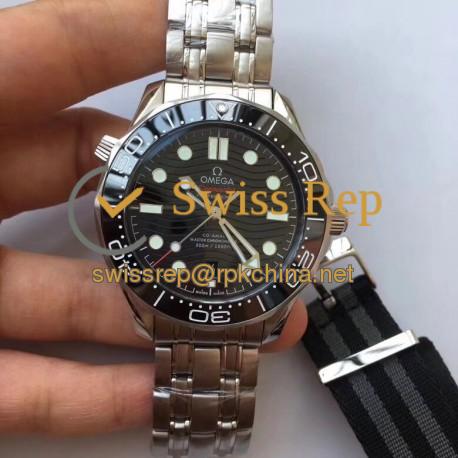 Replica Omega Seamaster Diver 300M Baselworld 2018 VS Stainless Steel Black Dial Swiss 8800