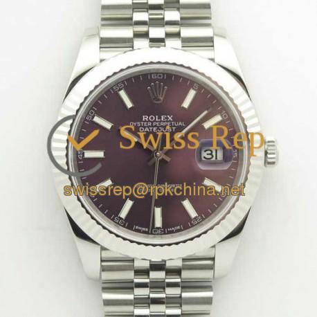 Replica Rolex Datejust II 126334 41MM N Stainless Steel Purple Dial Swiss 3235