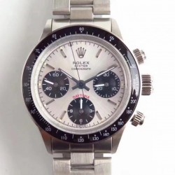 Daytona  Paul Newman 6241 Noob Factory SS Silver Dial Valjoux 72