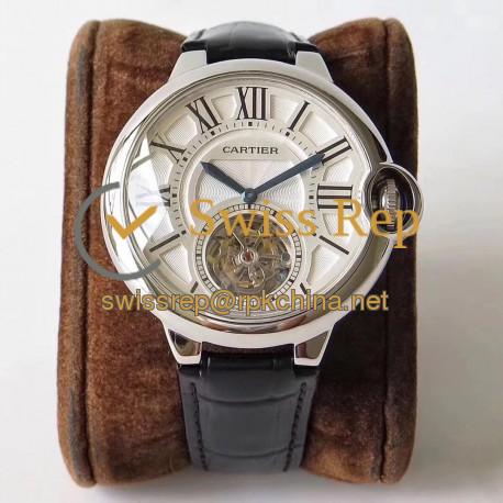 Replica Ballon Bleu De Cartier Flying Tourbillon W6920021 N Stainless Steel Silver Dial Swiss 9452MC