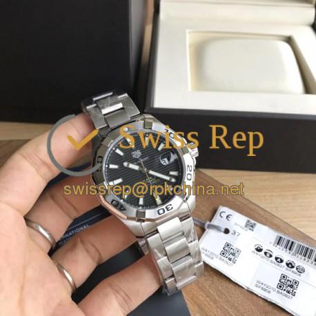 Replica Tag Heuer Aquaracer Calibre 5 WAY2010.BA0927 N Stainless Steel Black Dial Swiss SW200