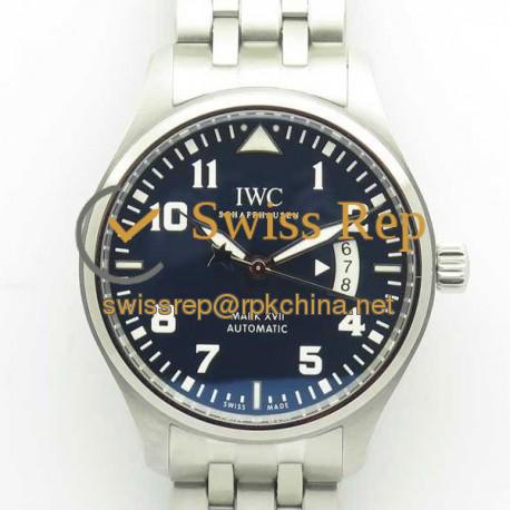 Replica IWC Pilot Mark XVII Le Petit Prince IW327014 MKS V2 Stainless Steel Blue Dial M9015