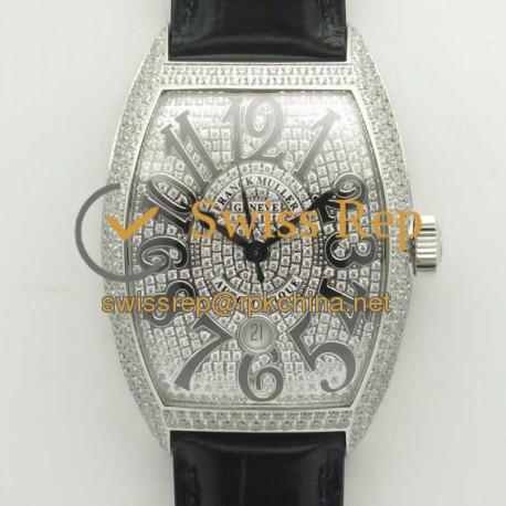 Replica Franck Muller Casablanca 8880 SC DT GF Stainless Steel & Diamonds Diamond Dial Swiss 2824-2