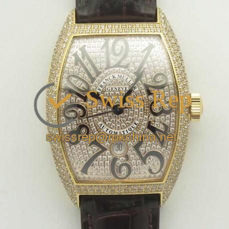 Replica Franck Muller Casablanca 8880 SC DT GF Rose Gold & Diamonds Diamond Dial Swiss 2824-2