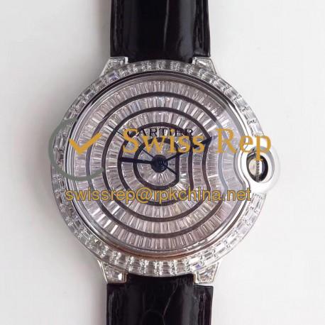 Replica Ballon Bleu De Cartier T Diamond N Stainless Steel Diamond Dial M9015