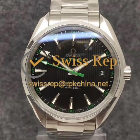 Replica Omega Seamaster Aqua Terra 150M Master Golf Edition 231.10.42.21.01.004 VS Stainless Steel Black Dial Swiss 8500