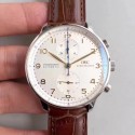 Replica IWC Portugieser Chronograph IW371445 ZF V2 Stainless Steel Silver Dial Swiss 7750