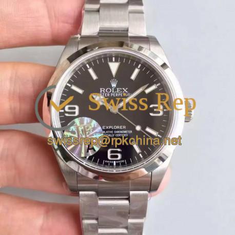 Replica Rolex Explorer 214270 JF V3 Stainless Steel Black Dial Swiss 3132