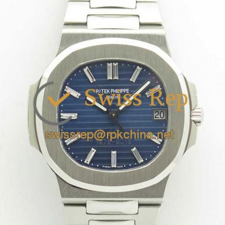 Replica Patek Philippe Nautilus 5711/1P 40TH Anniversary  JJ  Stainless Steel Blue Dial Swiss 324SC