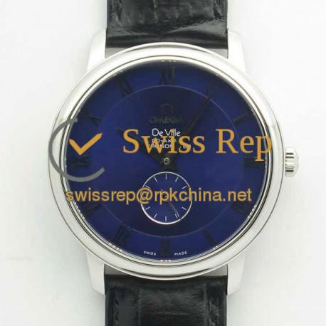 Replica Omega De Ville Prestige Co-Axial Small Seconds 39MM 4813.50.01 TWF Stainless Steel Blue Dial M9015