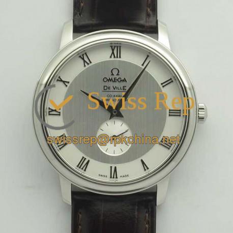 Replica Omega De Ville Prestige Co-Axial Small Seconds 39MM 4813.30.01 TWF Stainless Steel Silver Dial M9015