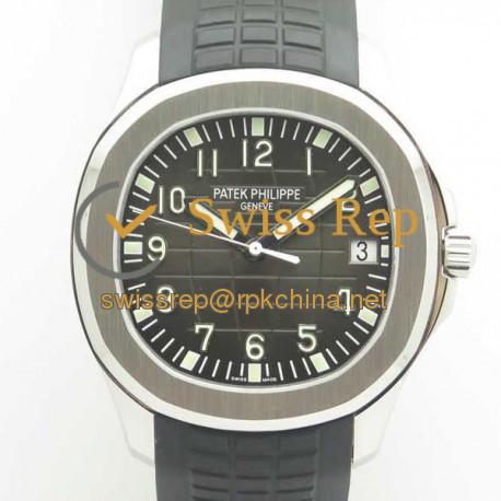 Replica Patek Philippe Aquanaut Jumbo 5167A-001 ZF Stainless Steel Black Dial Swiss 324SC