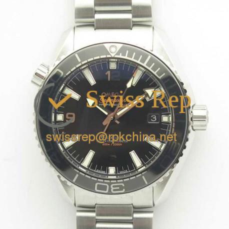 Replica Omega Seamaster Planet Ocean 600M 43.5MM 215.30.44.21.01.001 OM V2 Stainless Steel Black Dial Swiss 8900