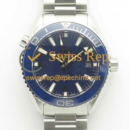 Replica Omega Seamaster Planet Ocean 600M 43.5MM 215.30.44.21.03.001 OM V2 Stainless Steel Blue Dial Swiss 8900