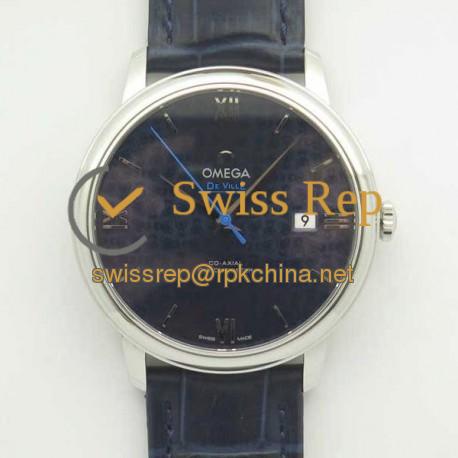 Replica Omega De Ville Prestige Orbis Collection 39.5MM 424.13.40.20.03.003 RXW Stainless Steel Blue Dial Swiss 2892