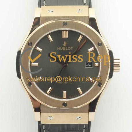 Replica Hublot Classic Fusion Racing Grey King Gold 42MM 511.OX.7081.LR F16 Rose Gold Grey Dial Swiss 2892