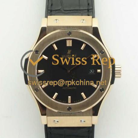 Replica Hublot Classic Fusion King Gold 42MM 511.OX.1181.LR F16 Rose Gold Black Dial Swiss 2892